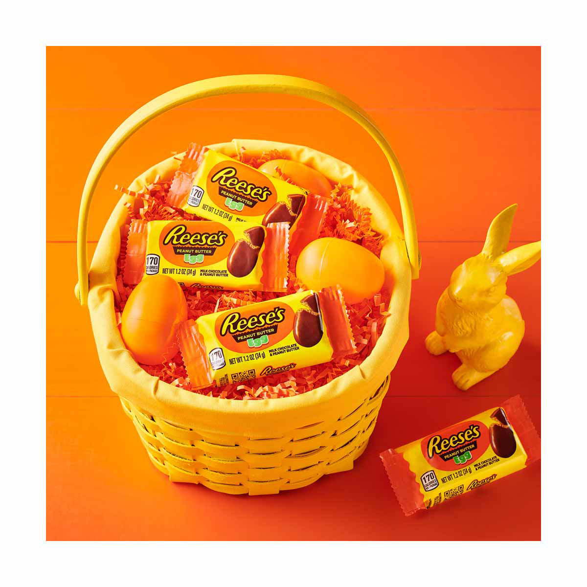 REESE'S Milk Chocolate Peanut Butter, Easter Candy Eggs Packs, 1.2 oz, 6 ct