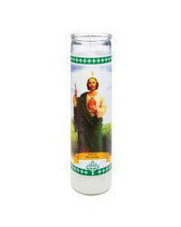 Religious Prayer Candle - St. Jude - White