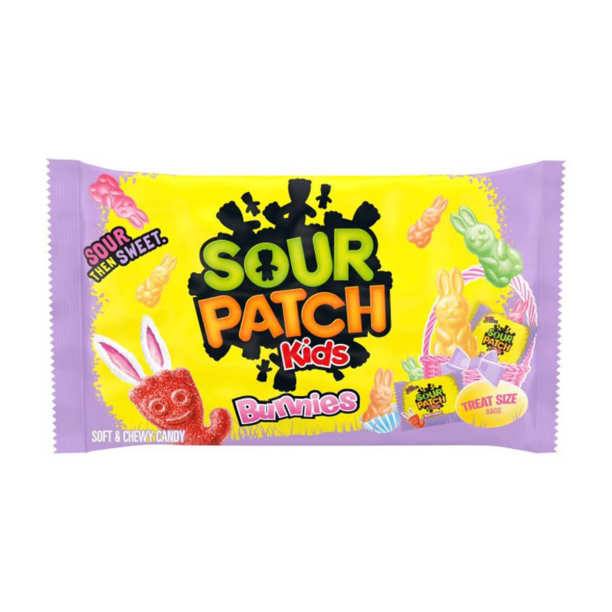 SOUR PATCH KIDS Bunnies Soft & Chewy Easter Candy, 18 Snack Packs