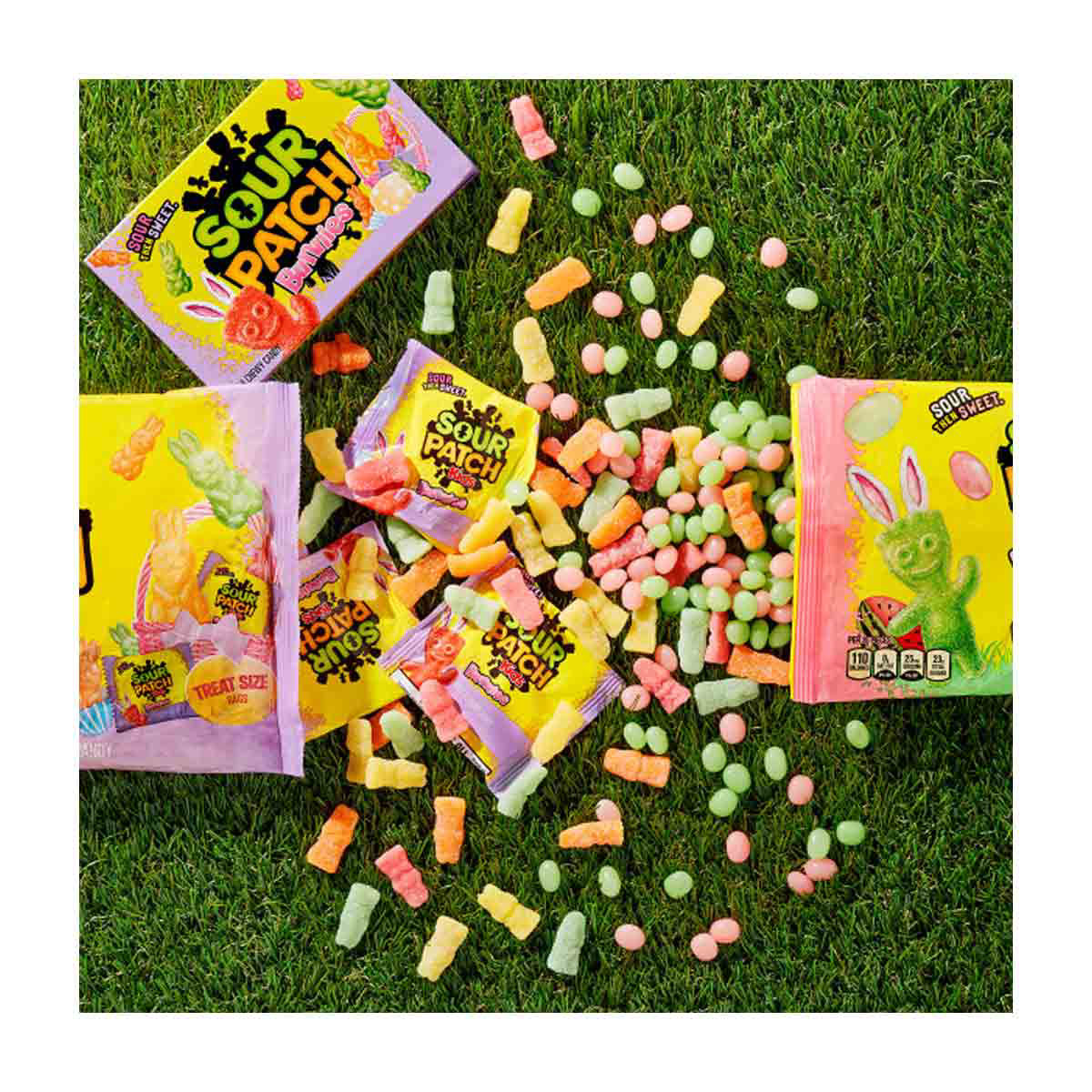 SOUR PATCH KIDS Bunnies Soft & Chewy Easter Candy, 18 Snack Packs