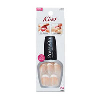 Kiss Press-On Nail Set Short Length, French Manicure, 24 Count