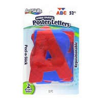 ArtSkills Peel-n-Stick Jumbo Sparkle Poster Letters, 52 ct