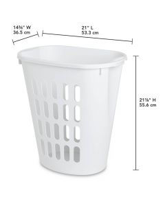 Sterilite Open Laundry Hamper, White