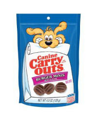 Canine Carry Outs Burger Minis Beef Flavor Dog Treats, 4.5 oz 