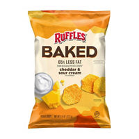 Ruffles Oven Baked Cheddar and Sour Cream Potato Chips 6.25 Ounce Plastic Bag