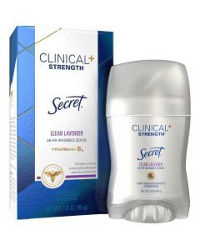 Secret Clinical Strength Invisible Solid Antiperspirant & Deodorant, Clean Lavender, 1.6 oz
