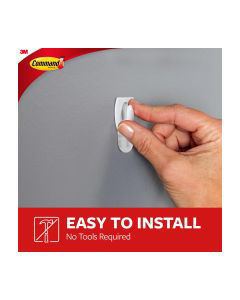 Command Mini Hooks, White, 6 Hooks, 8 Strips/Pack