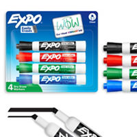 EXPO Dry Erase Markers, Low Odor Ink, Assorted