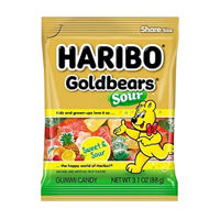 Haribo Goldbears Sweet & Sour Gummy Bears, 3.1 oz