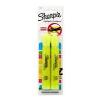 Sharpie Tank Style Highlighters, Chisel Tip, Fluorescent Yellow,