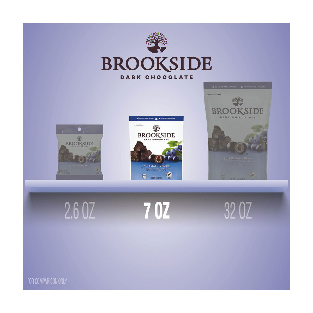 Brookside Dark Chocolate Acai & Blueberry Flavor Pouch, 7 oz.