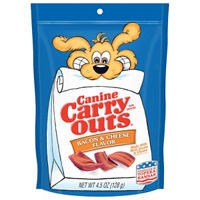 Canine Carry Outs Bacon & Cheese Flavor Dog Treats, 4.5 oz