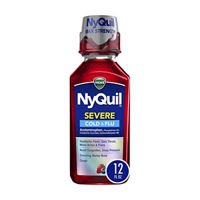 Vicks NyQuil SEVERE Cold & Flu Relief Liquid Medicine, Berry Flavored, 12 fl oz