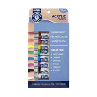 Crafter's Closet Quality Acrylic Paint Tubes Set, 8 Colors