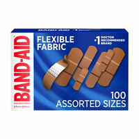 BAND-AID Brand Flexible Fabric Adhesive Bandages, Assorted, 100 Ct