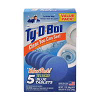 Ty-D-Bol Blue Tablets Toilet Bowl Cleaner Value, 5 Pack