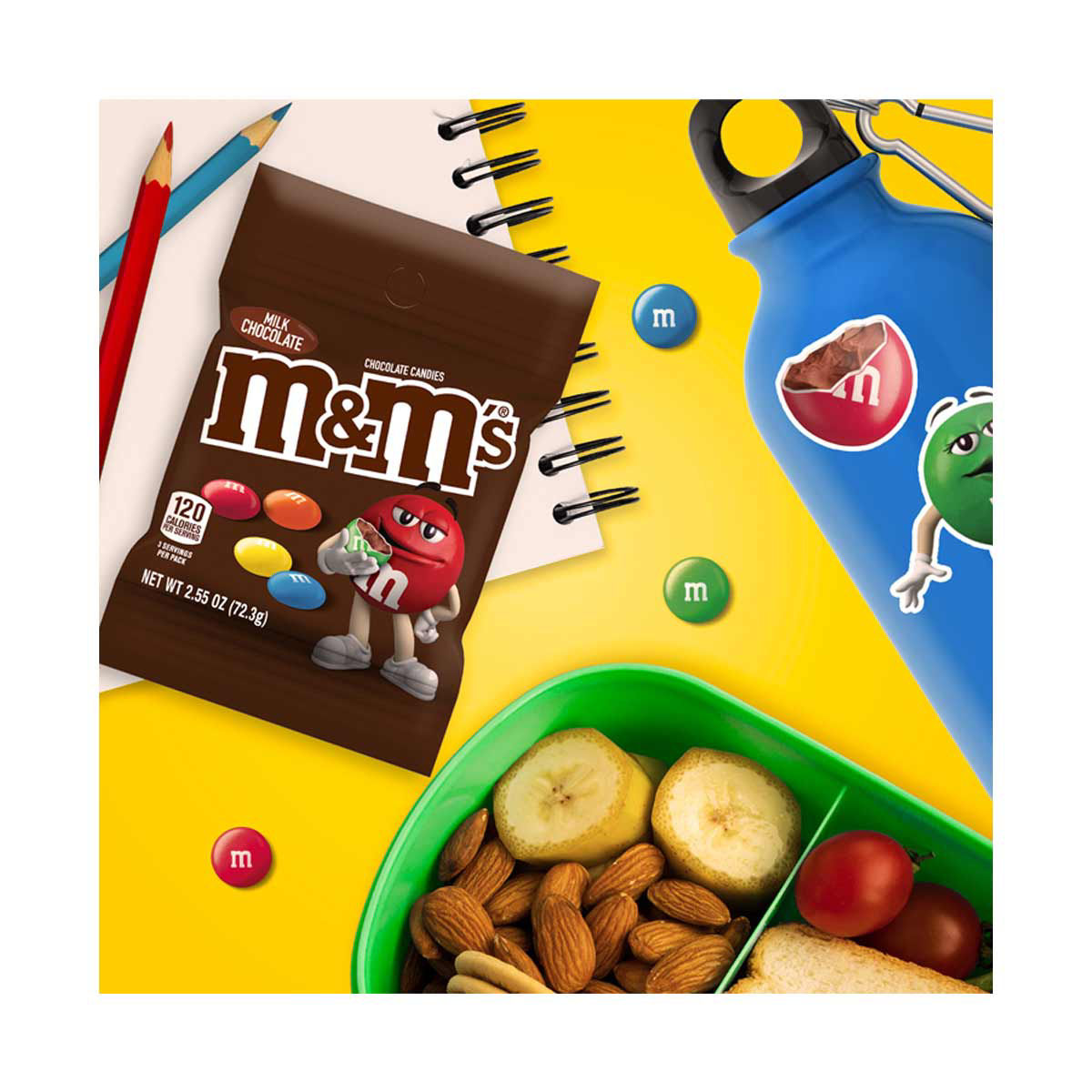 M&M'S Milk Chocolate Candy Peg Bag, 2.55 oz