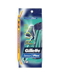 Gillette Sensor2 Plus Pivoting Head Disposable Razors for Men, 10 ct
