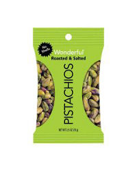 Wonderful Pistachios, No Shells, Roasted and Salted, 2.5 oz