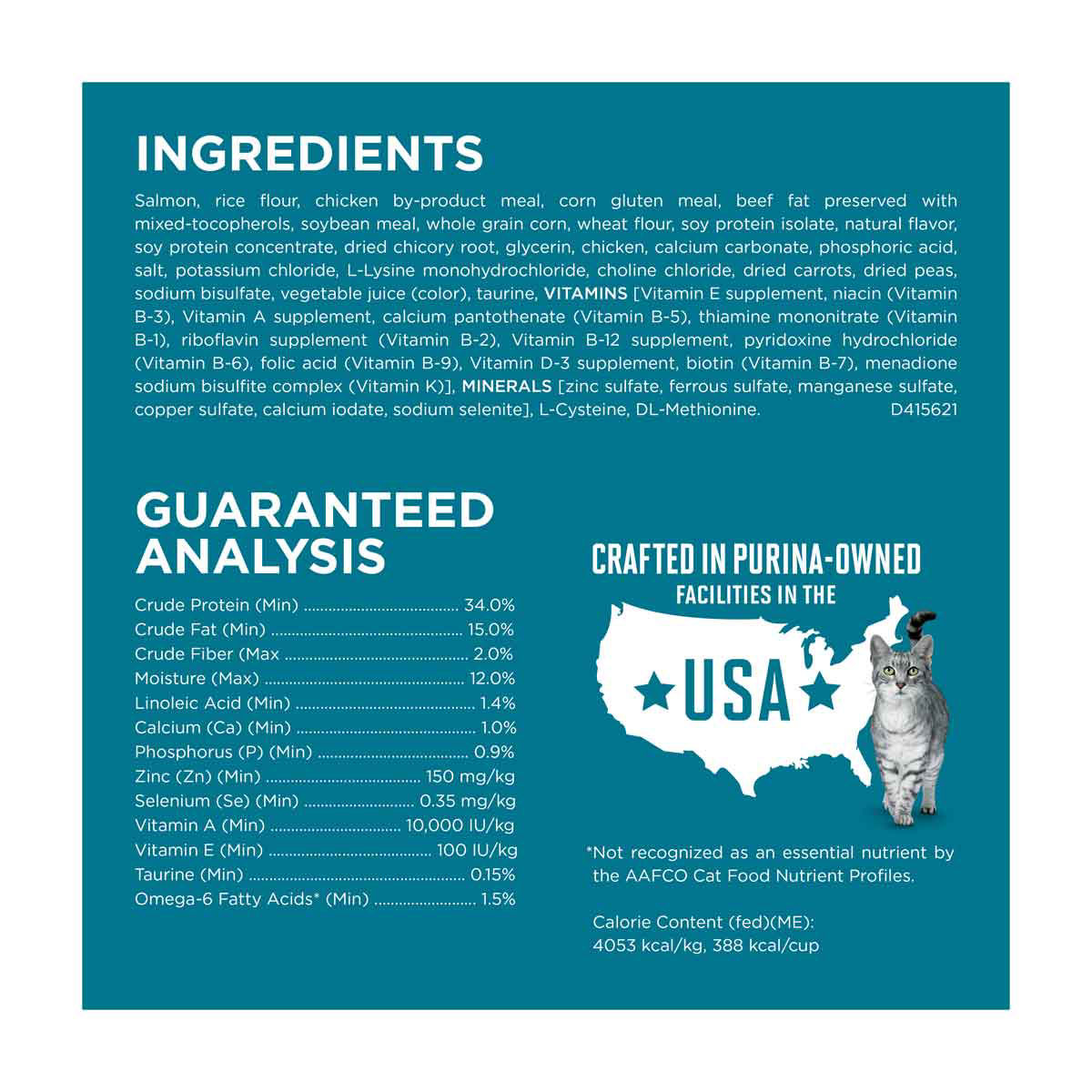 Purina ONE Natural Dry Cat Food, Tender Selects Blend With Real Salmon