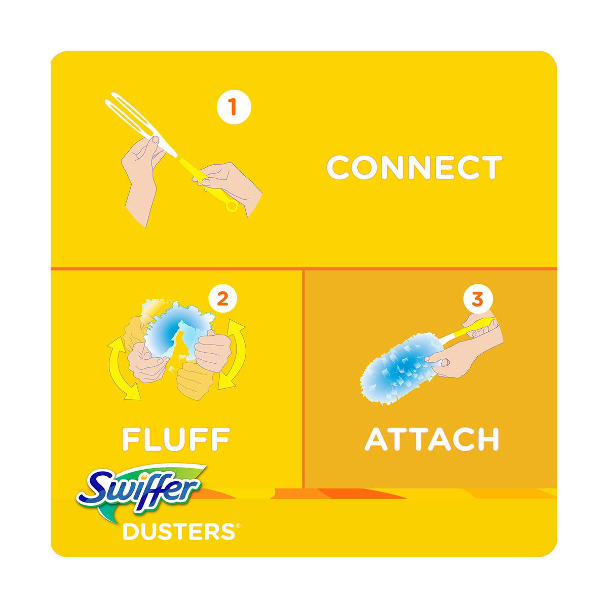 Swiffer Dusters Starter Kit for Cleaning, Kit Includes 1 Handle and 5 Dusters, Gain Original Scent
