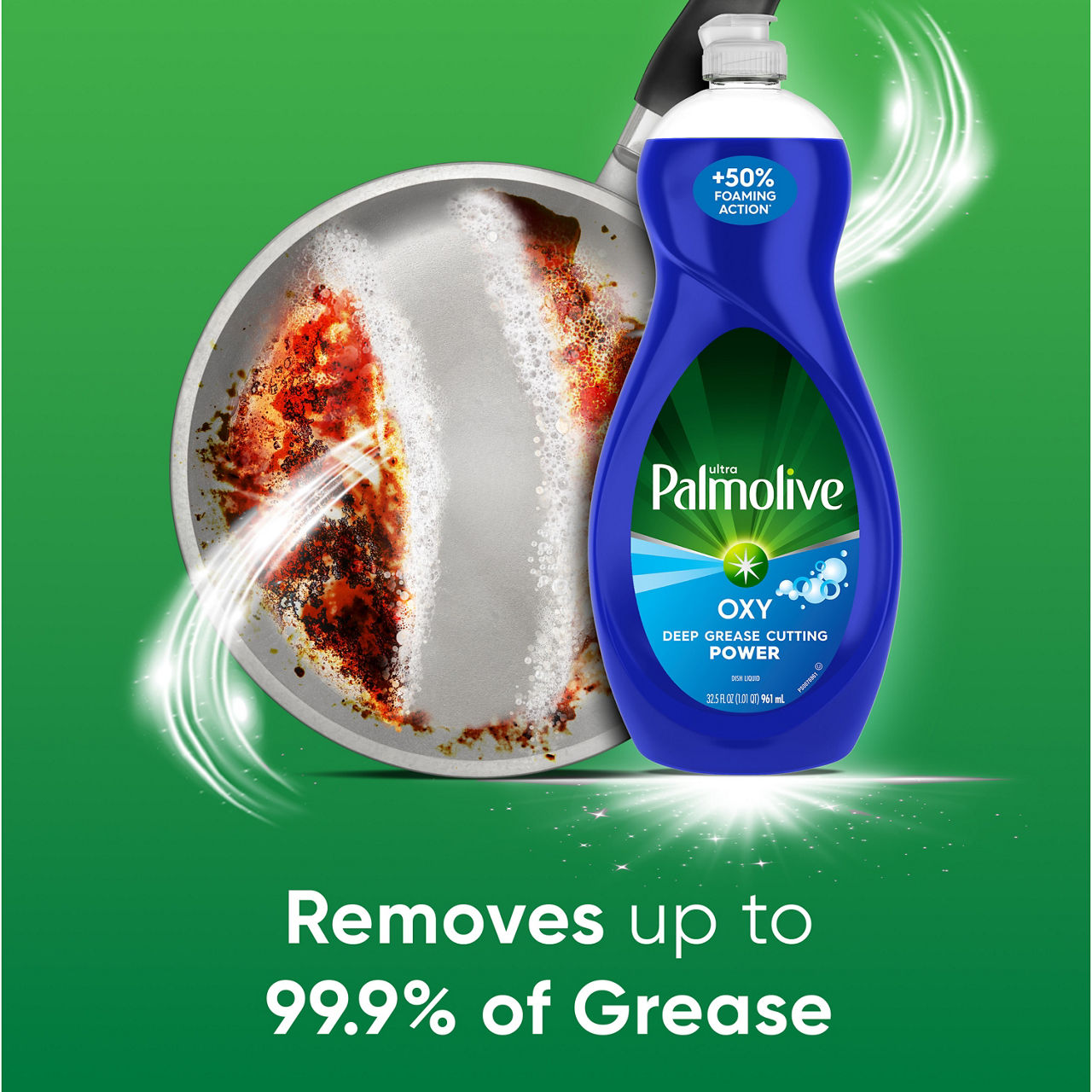 Palmolive Ultra Oxy Liquid Dish Soap, Deep Grease Cutting, No Soaking Needed, 32.5 fl oz