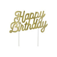 Gold Foil "Happy Birthday" Cake Topper