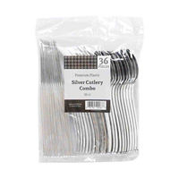 Tabletop Basics Silver Cutlery Combo, 36 Count