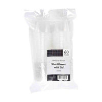 Tabletop Basics Premium Plastic Shot Glass w/ Lid,