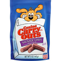 Canine Carry Outs Sausage Links Beef Flavor Dog Treats, 4.5 oz