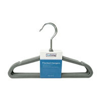Trueliving Kid's Gray Flocked Hangers, 5 ct