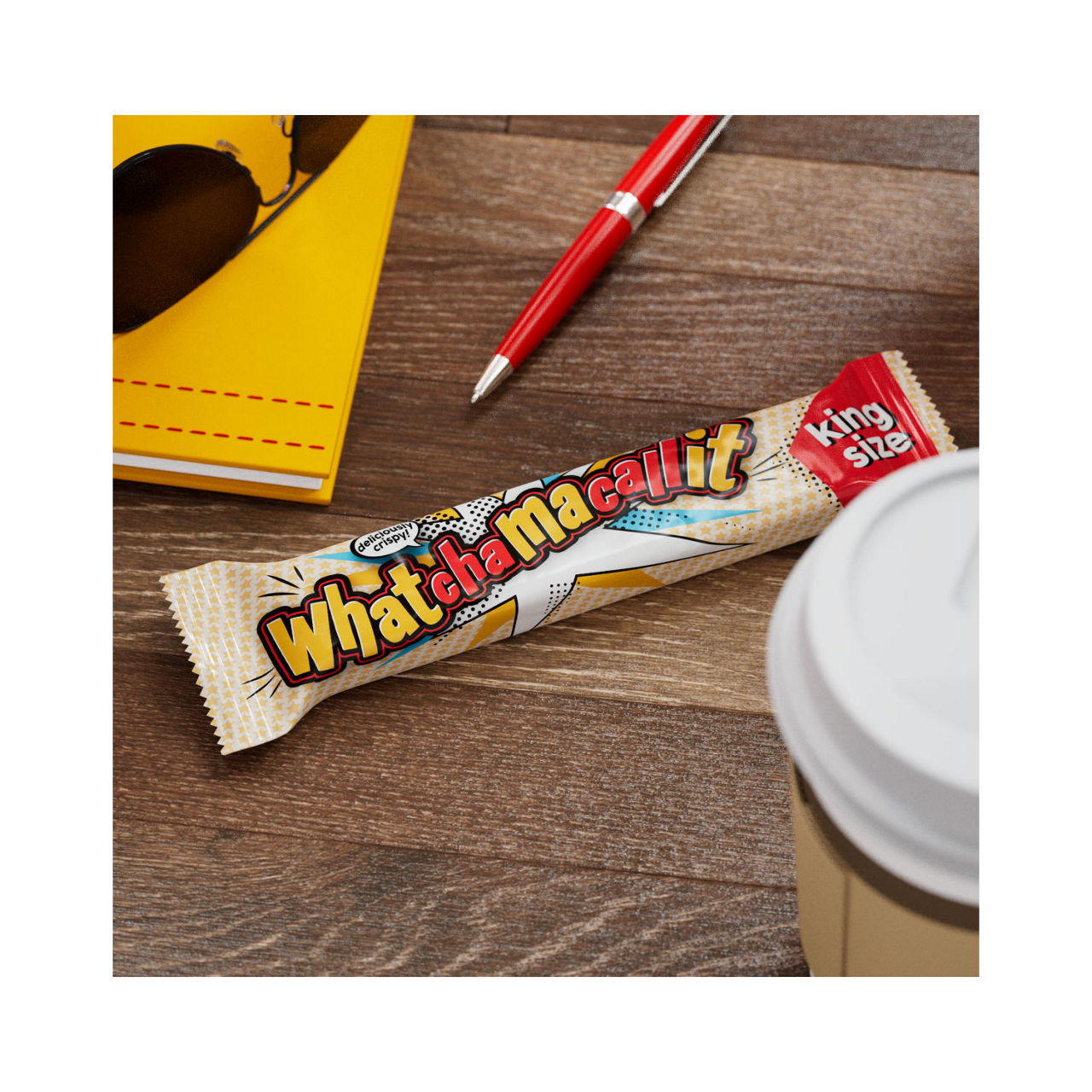 WHATCHAMACALLIT Chocolate, Caramel and Peanut Flavored Crisps King Size, Candy Bar, 2.6 oz