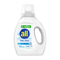all Liquid Laundry Detergent, Free Clear for Sensitive Skin, 36 Fluid Ounces, 24 Loads
