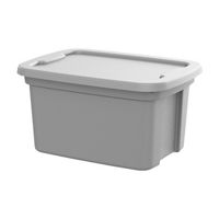 5 Gallon Gray Storage Tote with Lid, 1
