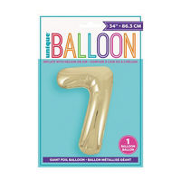 Golden Balloon Numeral 7