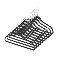 True Living Flocked Hangers, 10 ct