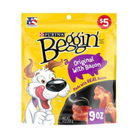 Purina Beggin' Strips Real Meat Dog Treats, Original With Bacon - 9 oz
