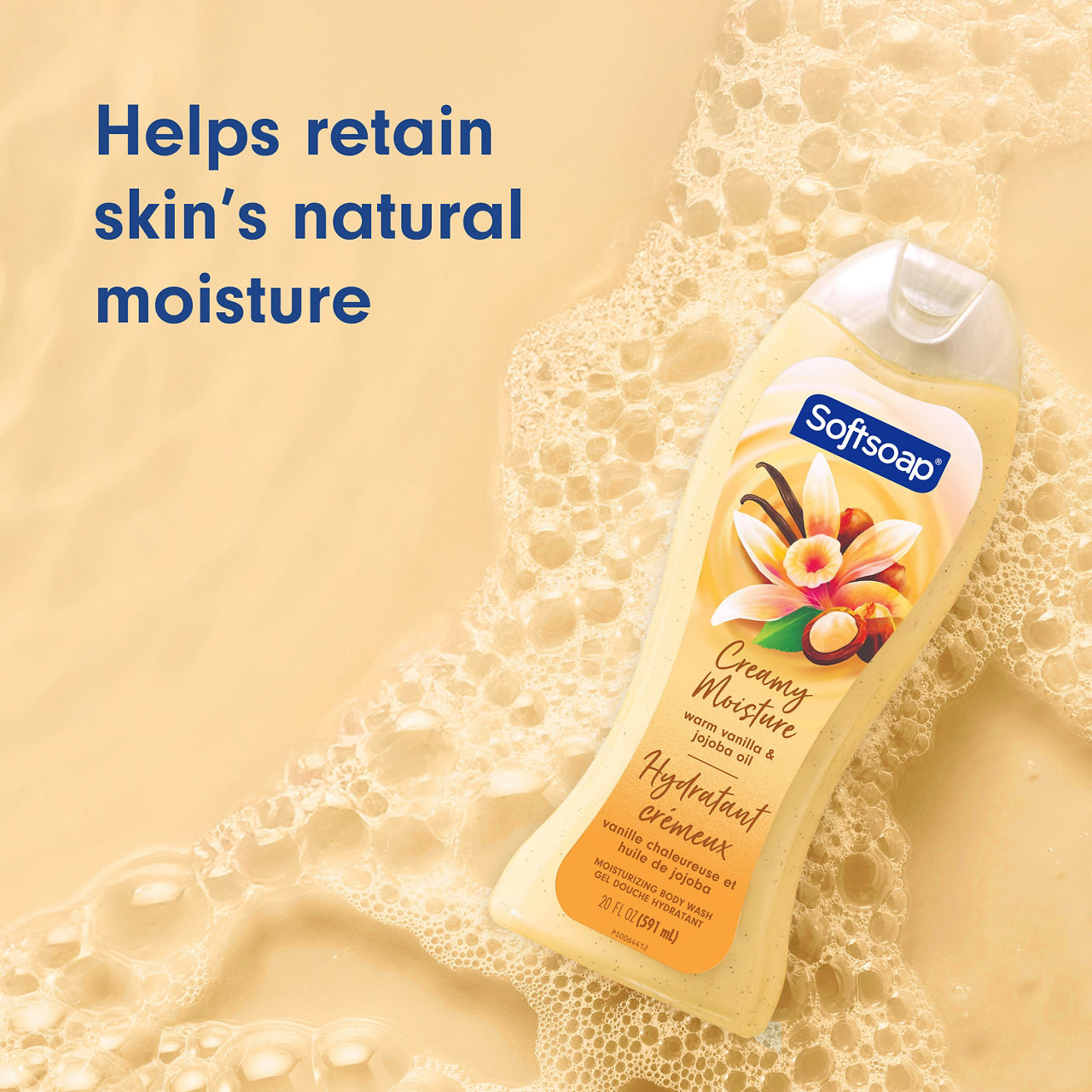 Softsoap Creamy Moisture Body Wash, Warm Vanilla and Jojoba Oil Scent, 20 fl oz