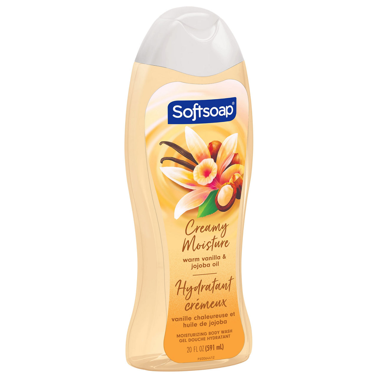 Softsoap Creamy Moisture Body Wash, Warm Vanilla and Jojoba Oil Scent, 20 fl oz