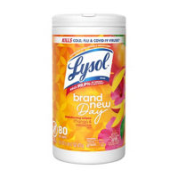 Lysol Brand New Day Disinfectant Wipes, Mango & Hibiscus, 80 ct
