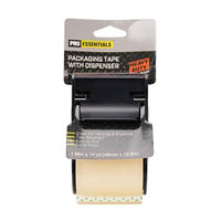 Pro Essentials Heavy Duty Packaging Tape with Dispenser, 1.88 in x 14 yd