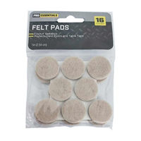Pro Essentials Self-Stick Felt Pads, 1-Inch Round, 16 ct