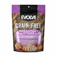 Evolve Grain-Free Turkey, Smoked Bacon, and Egg Flavors Breakfast Strips Dog Treats, 6 oz.