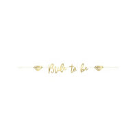 Gold "Bride to Be" Bridal Shower Banner, 6 Feet