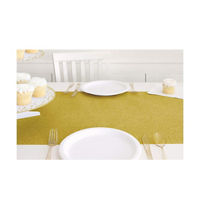 Gold Glitter Plastic Table Runner, 13" x 9 Feet