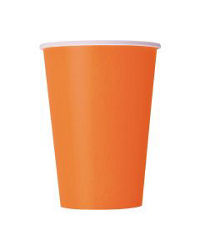 321 Party! 12 oz Orange Paper Cups, 10 ct