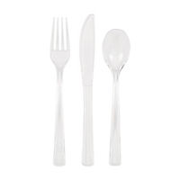 321 Party! Clear Assorted Plastic Silverware Set, 24 pc