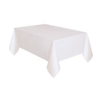 321 Party! Plastic White Tablecloths, 108x54 in, 3 ct