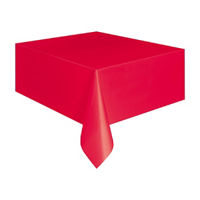 321 Party! Plastic Red Tablecloth, 54 in x 108 in