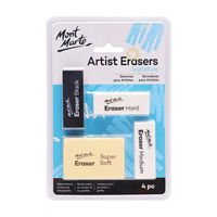 Mont Marte Artists Eraser Pack, 4 Pieces